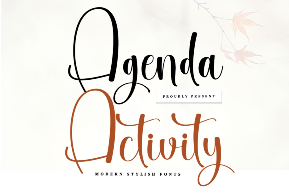 Agenda Activity: A Timeless Script Font for Branding and Design