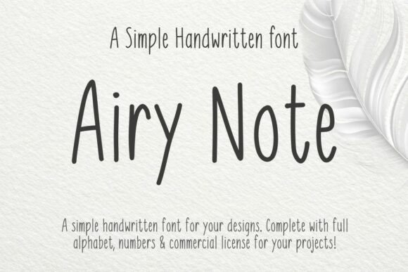 Airy Note: A Versatile Script Font for Digital Branding