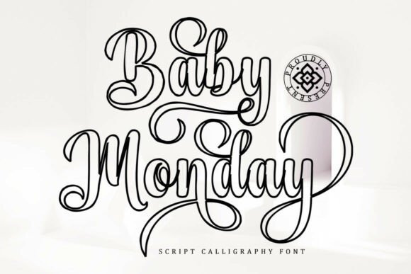 Baby Monday Outline: A Script Font for Impactful Digital Design