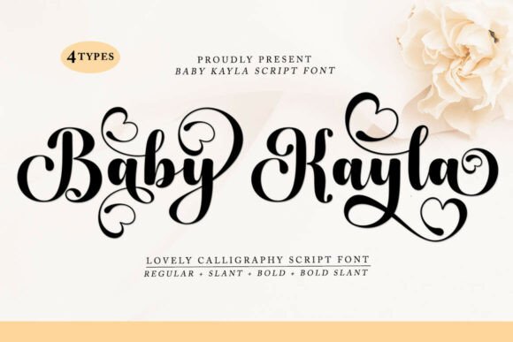Font Choice That Speaks Volumes: Baby Kayla in Action