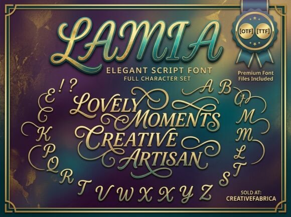 Lamia: A Script Font for Elegant Web Design